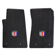 2012 Camaro Lloyd front floor mats - Ebony with 45th Anniversary Shield logo