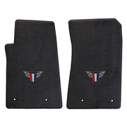 Gen 5 Camaro Lloyd front floor mats - Ebony with Commemorative logo