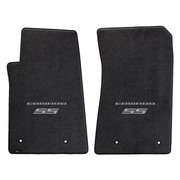 Gen 5 Camaro Lloyd front floor mats - Ebony with SS Silver Double logo