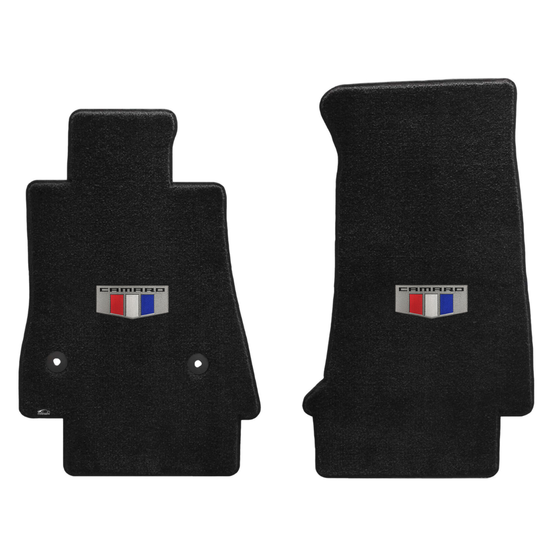 Gen 6 Camaro Lloyd front floor mats - Ebony with Camaro Shield logo