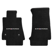 Gen 6 Camaro Lloyd front floor mats - Ebony with Camaro Word logo
