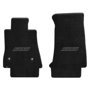 Gen 6 Camaro Lloyd front floor mats - Ebony with Large Black SS logo
