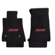 Gen 6 Camaro Lloyd front floor mats - Ebony with Large Red SS logo