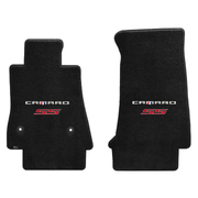 Gen 6 Camaro Lloyd front floor mats - Ebony with SS Red Double logo