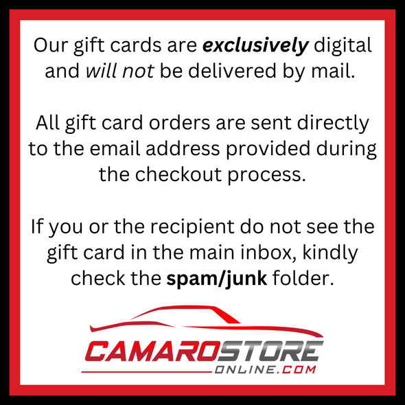 CamaroStoreOnline.com Gift Card