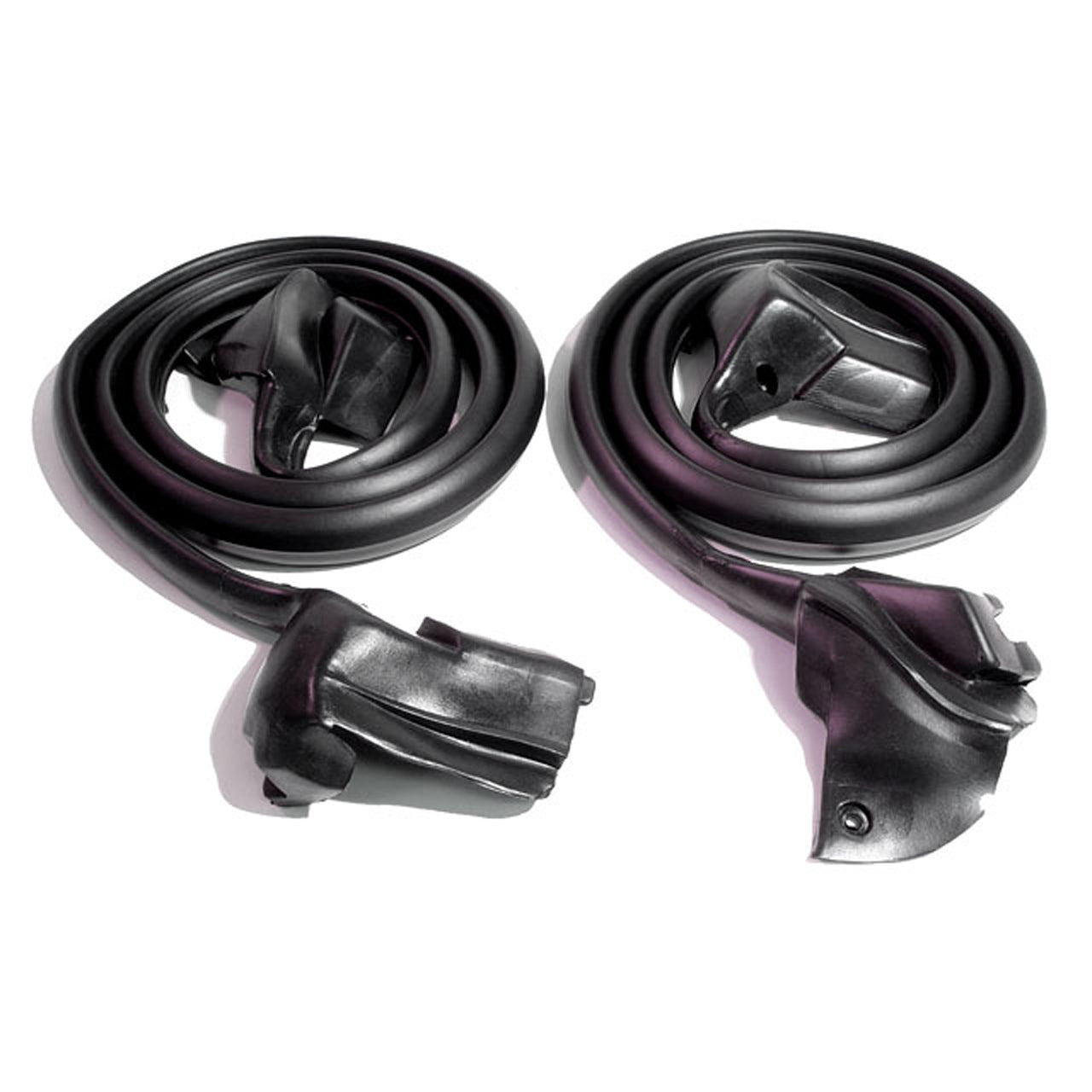 1982–1992 Camaro Molded Door Seals With Clips And Molded Ends Pair