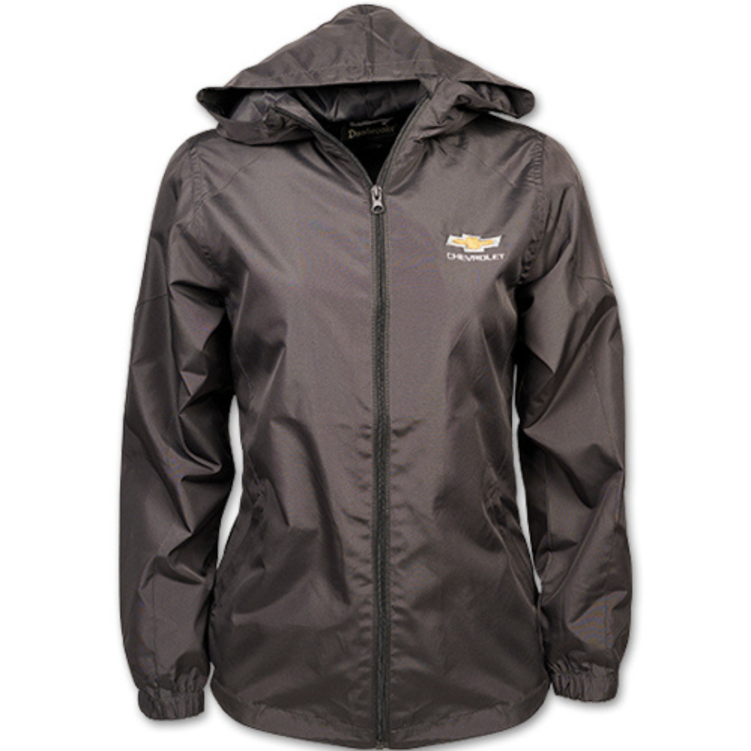 ladies-chevrolet-gold-bowtie-hooded-wind-jacket