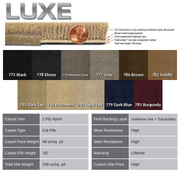 Lloyd Luxe carpet colors and specs