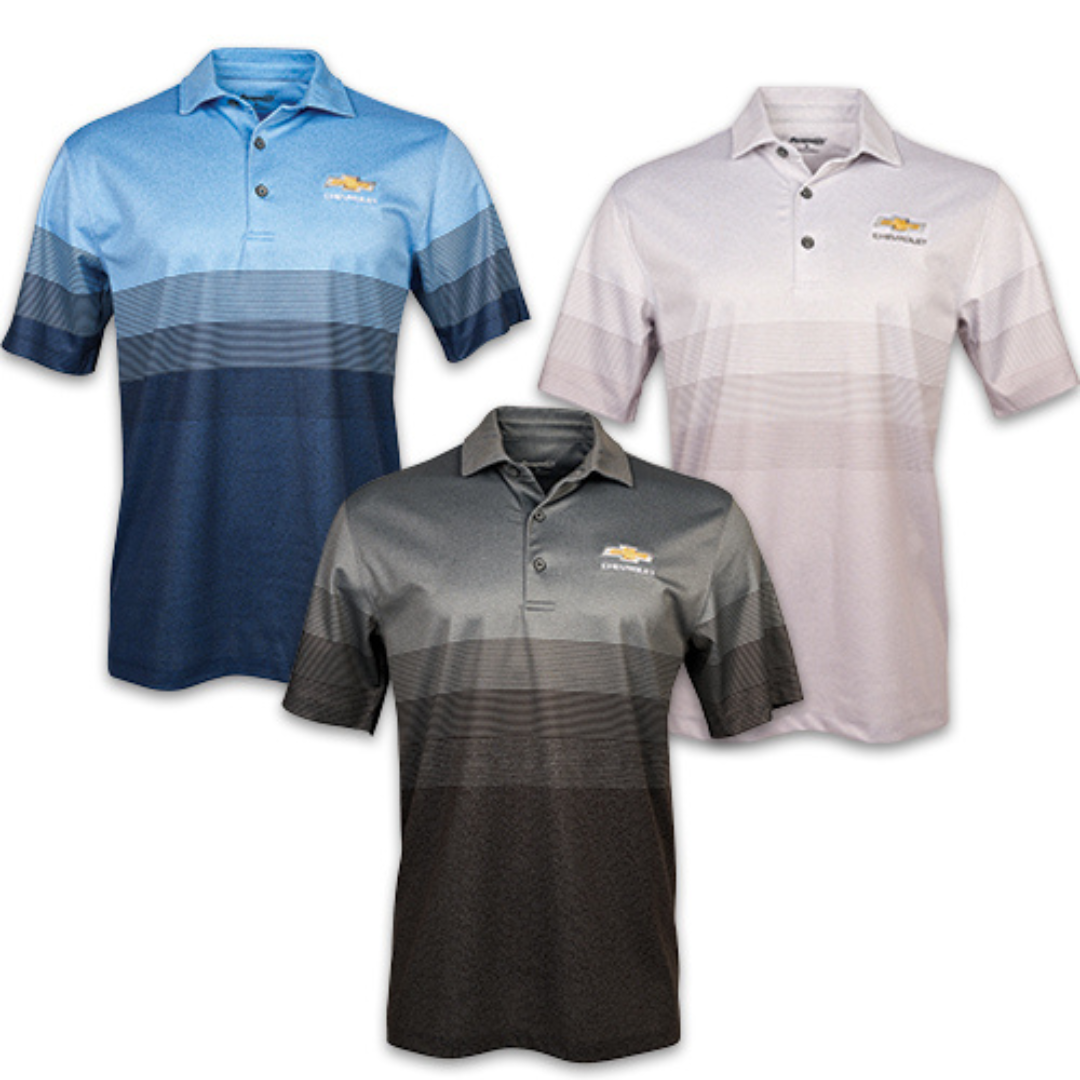 Men's Chevrolet Gold Bowtie Color Fade Polo