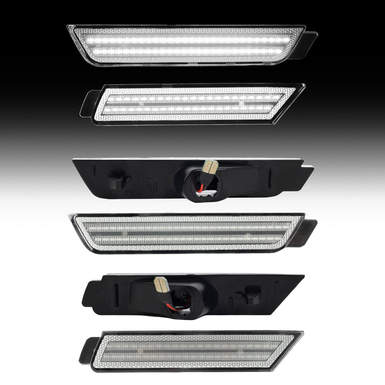 2010-2015 Chevrolet Camaro Clear White LED Side Markers Set