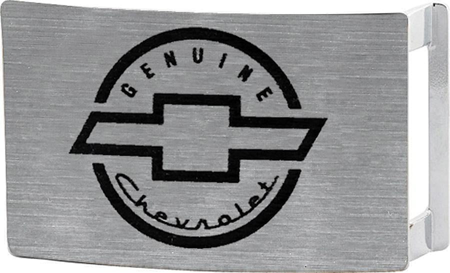 Genuine Chevrolet Rock Star Buckle - Brushed Silver/Black