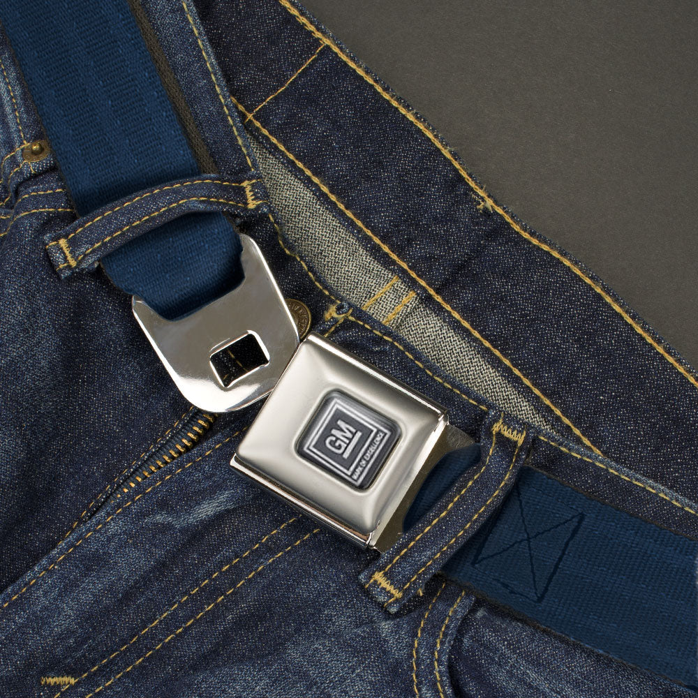 GM Logo Seatbelt Belt - Navy Panel Webbing