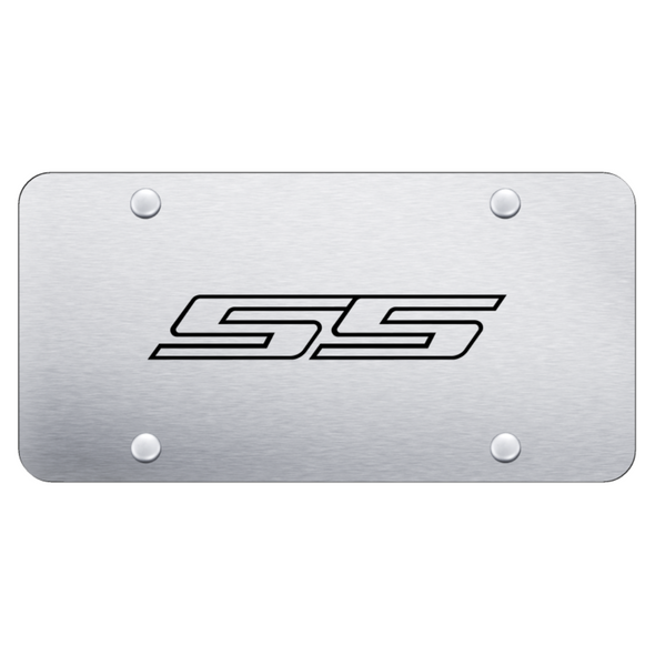 SS Logo License Plate - Laser Etched on Brushed Stainless Steel
