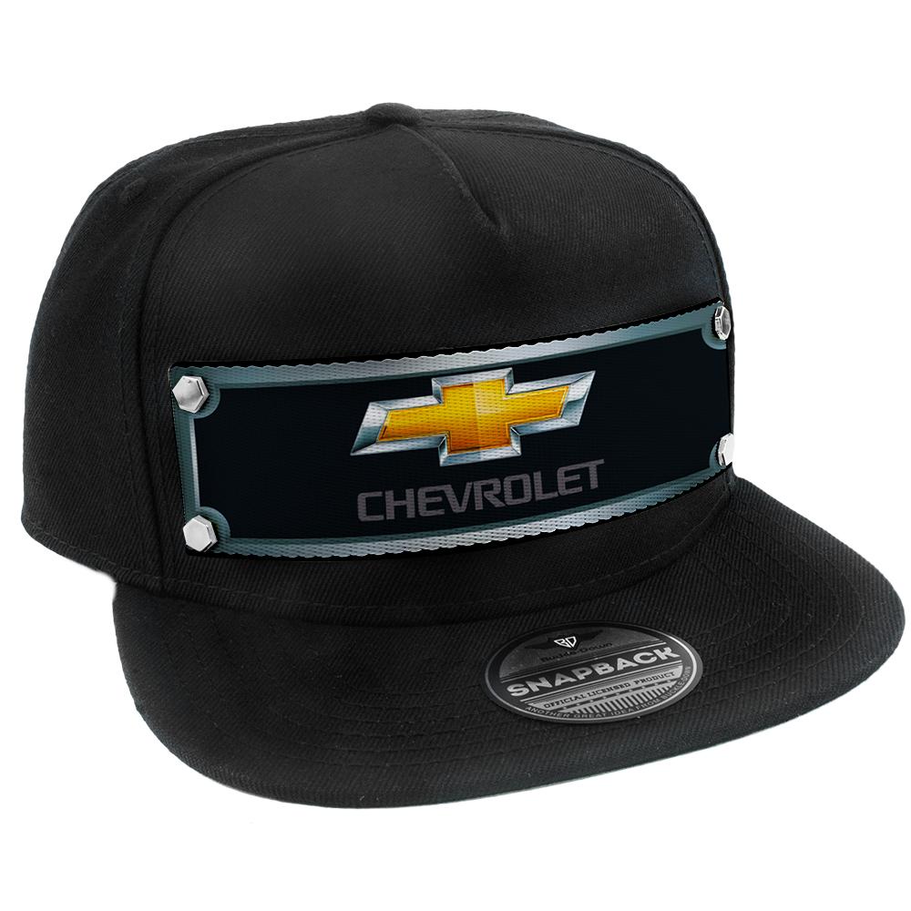 Chevrolet Gold Bowtie Black & Gold Embellishment Hat Black