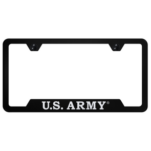 U.S. Army Notched License Plate Frame - Black
