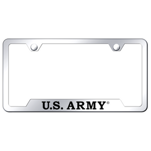 U.S. Army Notched License Plate Frame - Mirrored
