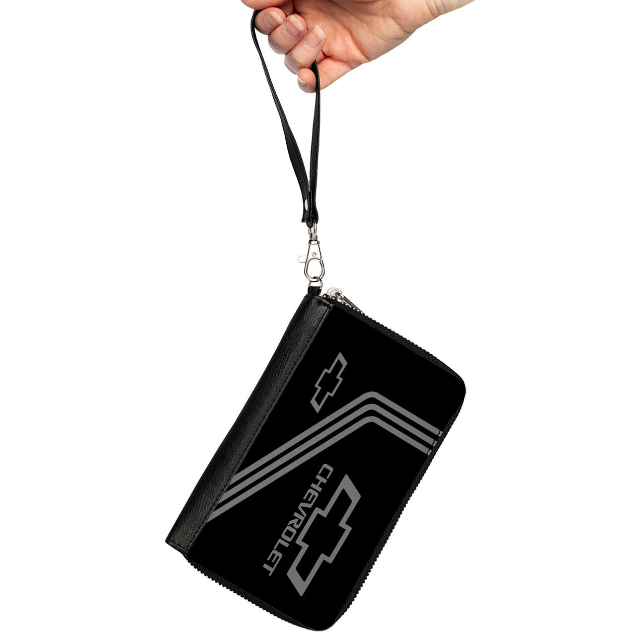 Chevrolet Bowtie Logo & Stripes PU Zip Around Rectangle Wallet