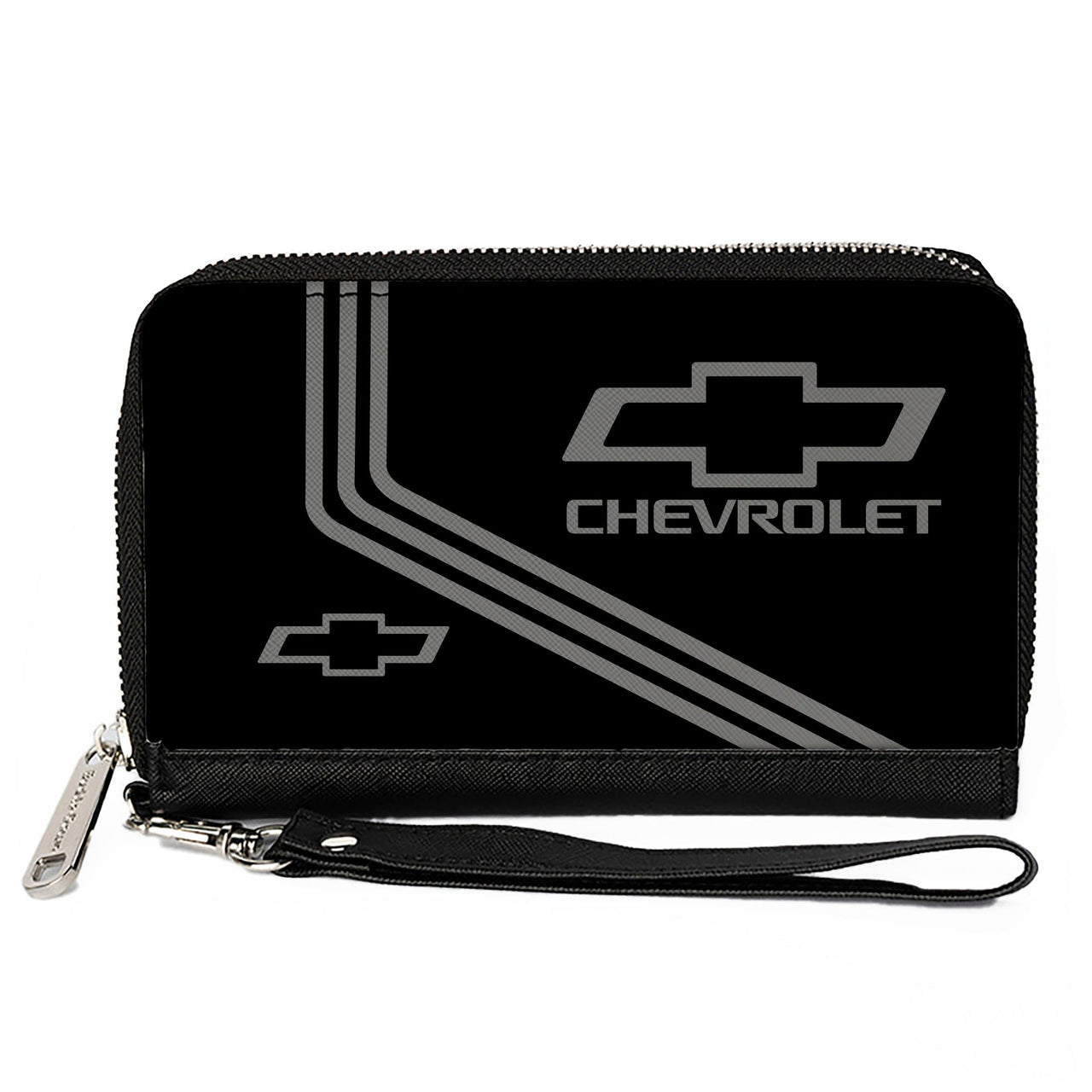 Chevrolet Bowtie Logo & Stripes PU Zip Around Rectangle Wallet