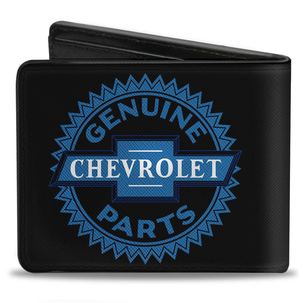 1927 Genuine Chevrolet Parts Seal Black Blue Bi-Fold Wallet