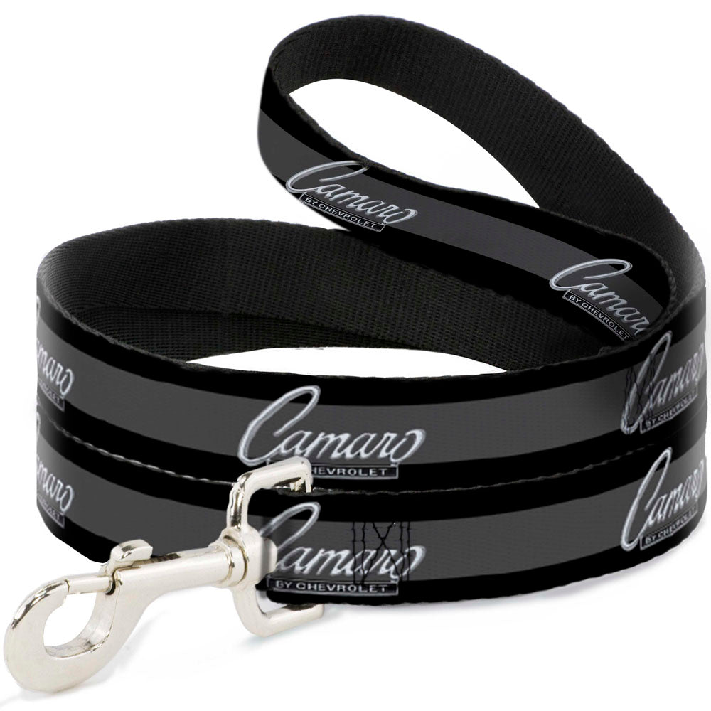1969 Camaro Script Emblem Black & Gray Dog Leash | Camaro Store Online