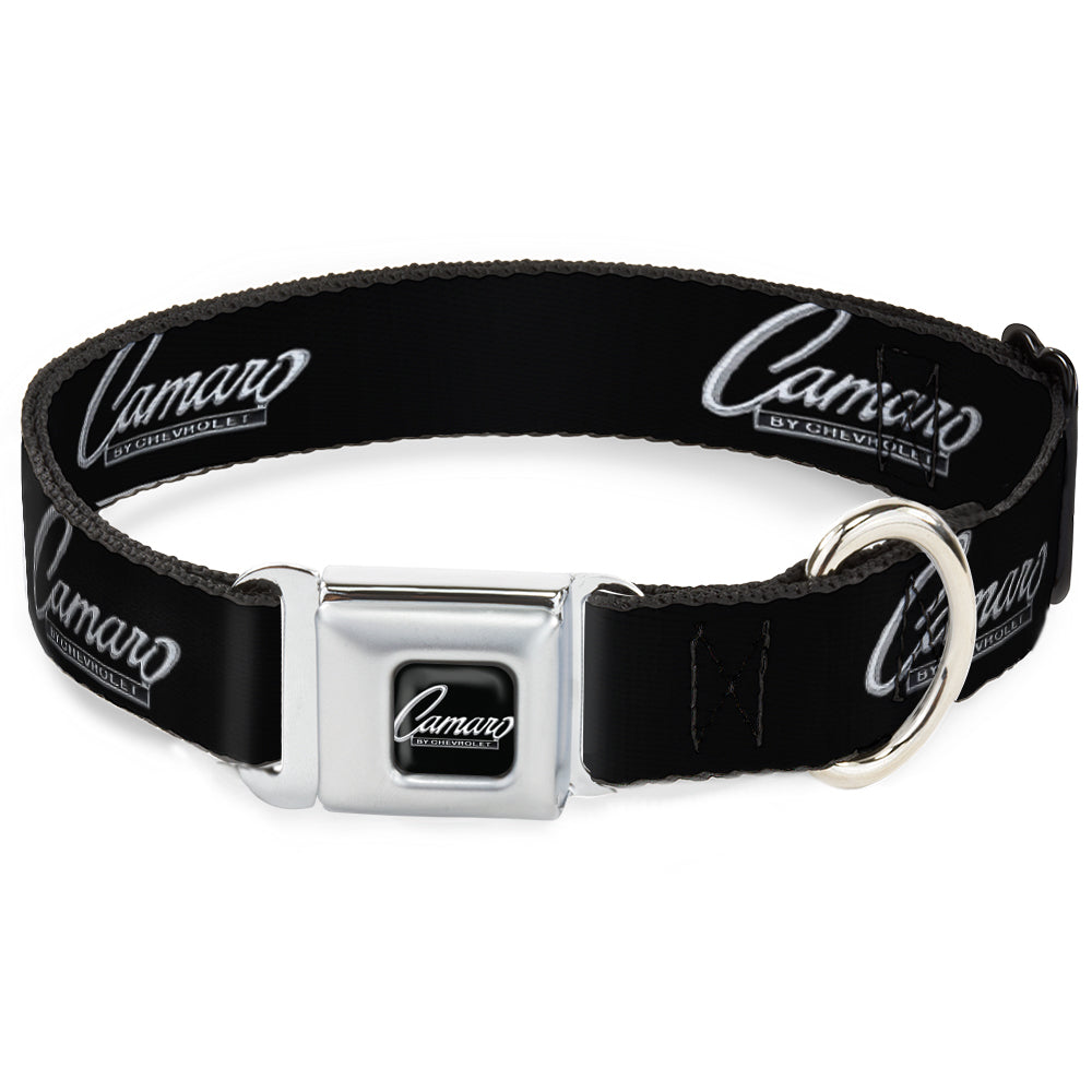 1969 Camaro Script Emblem Black & Silver Seatbelt Buckle Collar