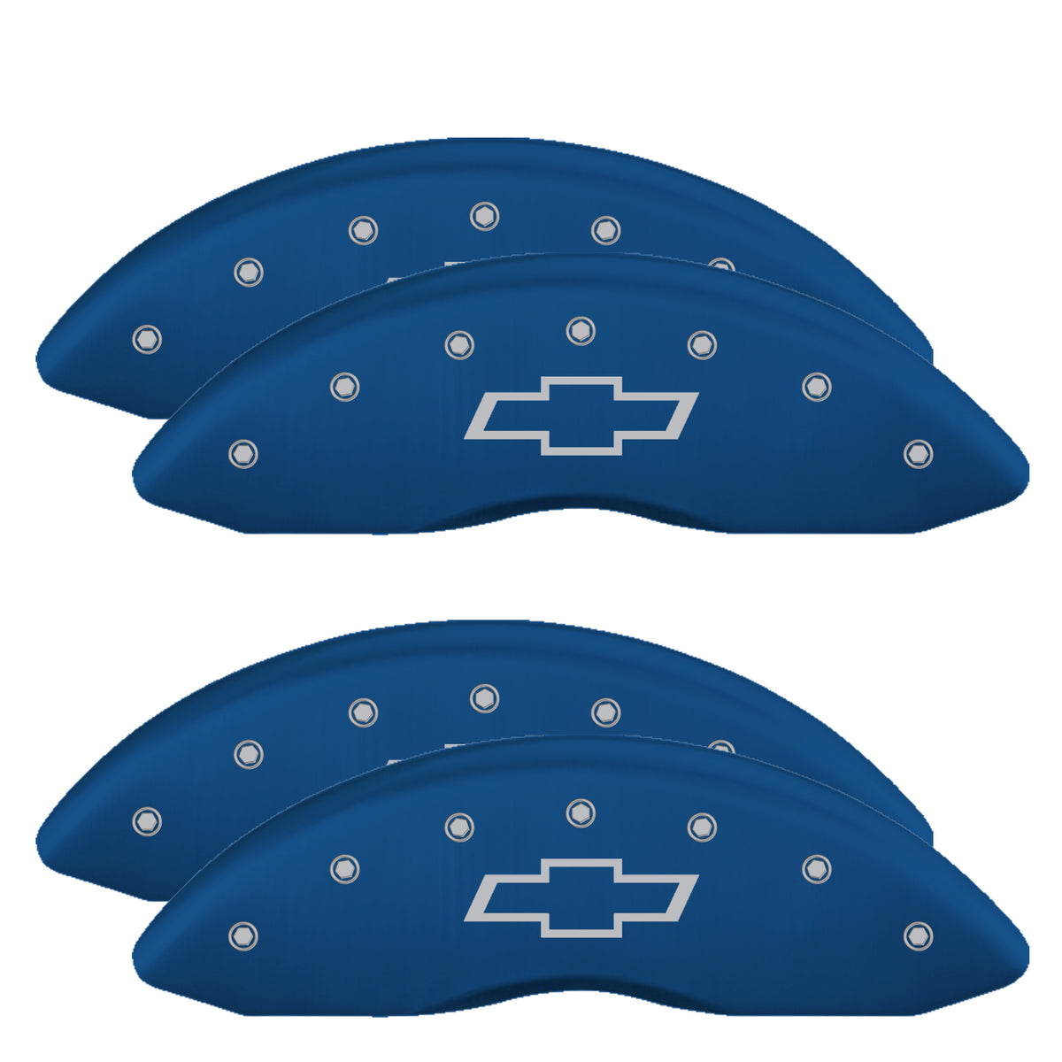 Bowtie Emblem, Blue - 2010-2015 Camaro V6 LS/LT MGP Brake Caliper Covers Set of 4