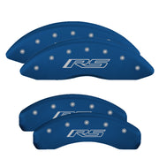 RS Script, Blue - 2010-2015 Camaro V6 LS/LT MGP Brake Caliper Covers Set of 4