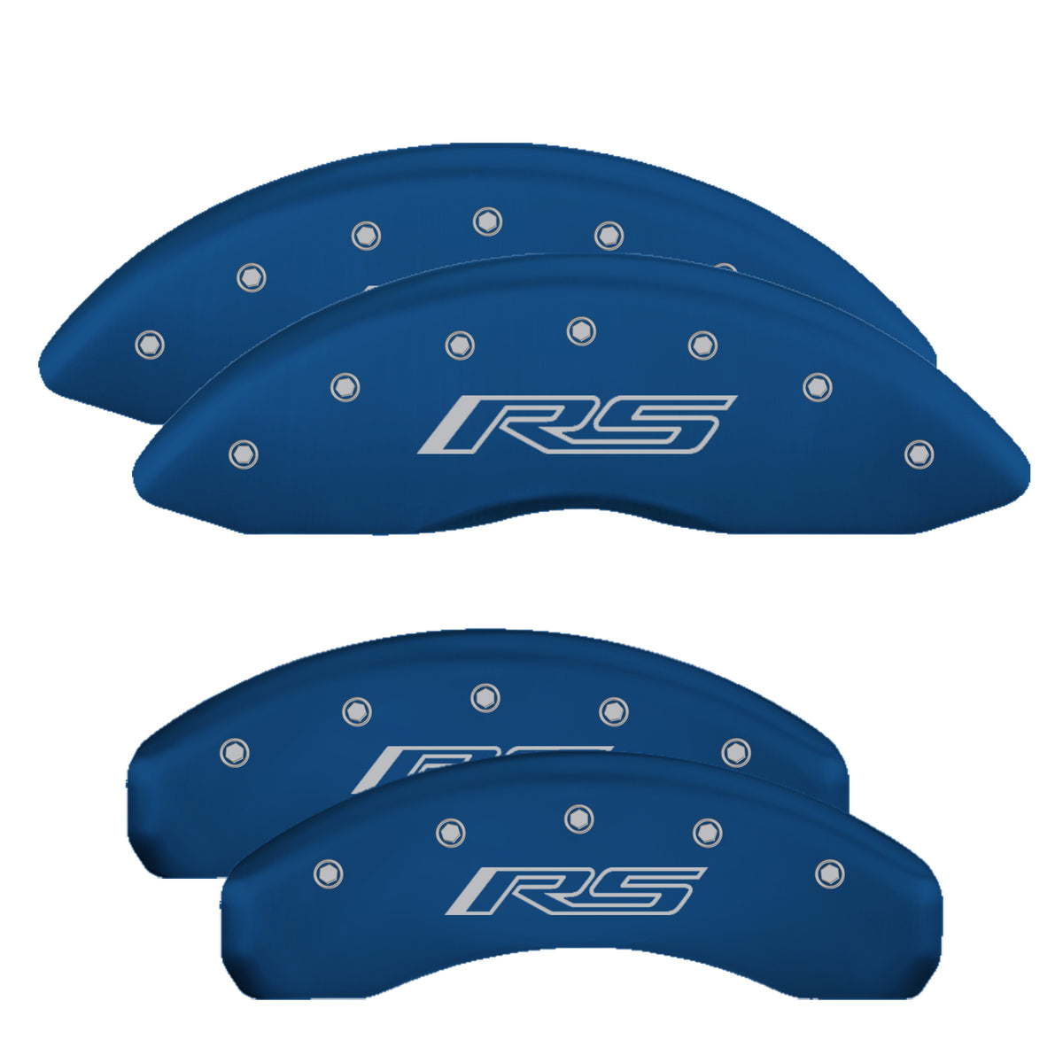 RS Script, Blue - 2010-2015 Camaro V6 LS/LT MGP Brake Caliper Covers Set of 4