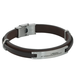 camaro-panther-brown-leather-bracelet