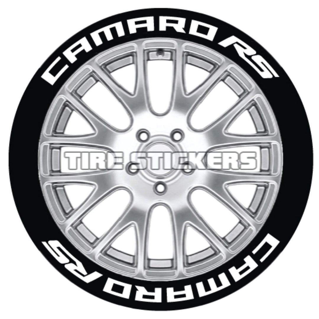 Camaro RS Tire Stickers - 8 of each - 19"-21" - 1.25"