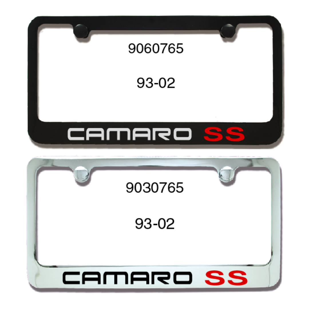 Camaro SS 1993-2002 Ultra Series Metal Engraved License Plate Frame Black Chrome Brass Zinc Camaro Store Online