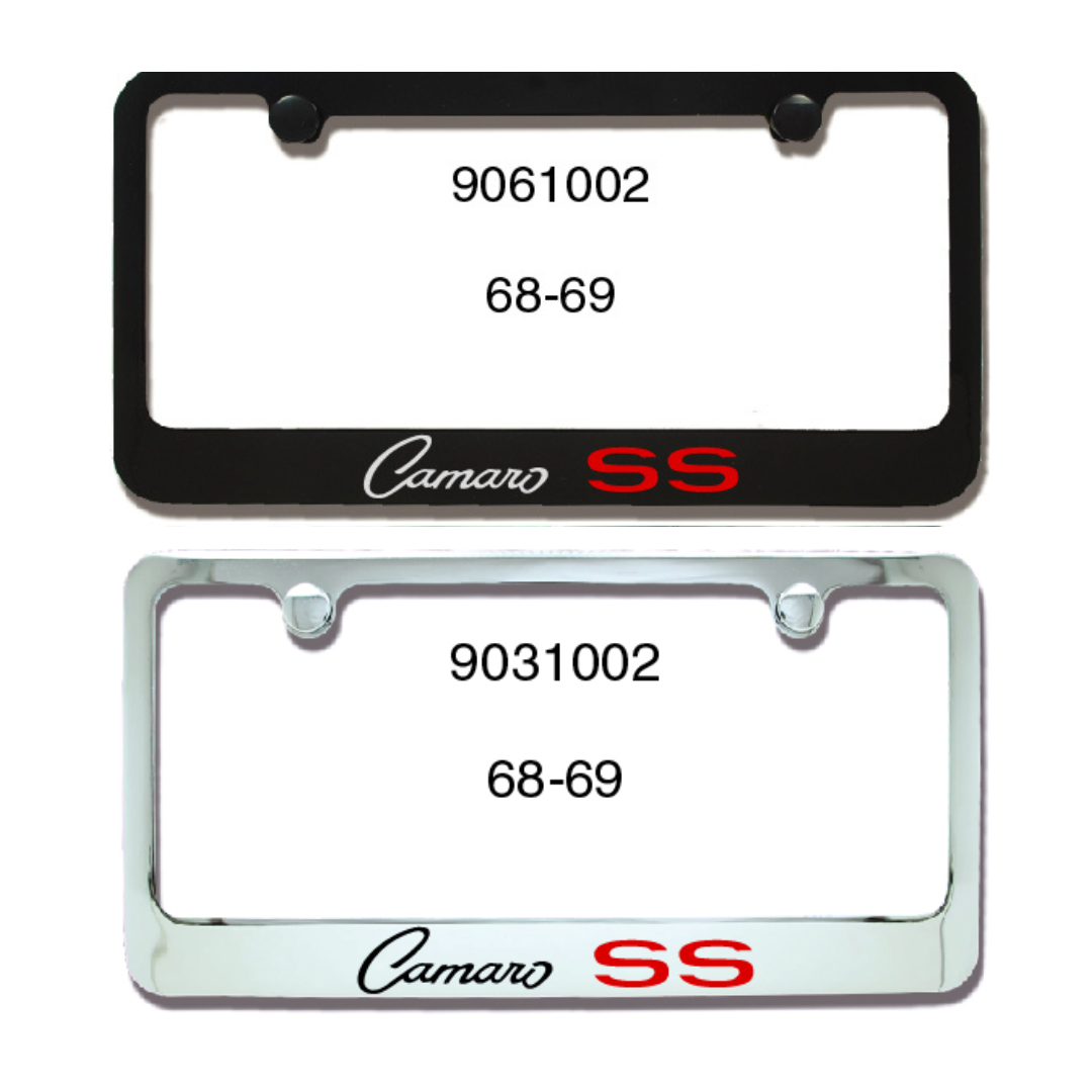 Camaro Script Metal Engraved License Plate Frame | Camaro Store Online