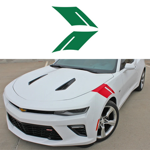 2016-2023 Chevrolet Camaro Fender Accent Hash Stripe Decal - Gloss Green - Left & Right Side