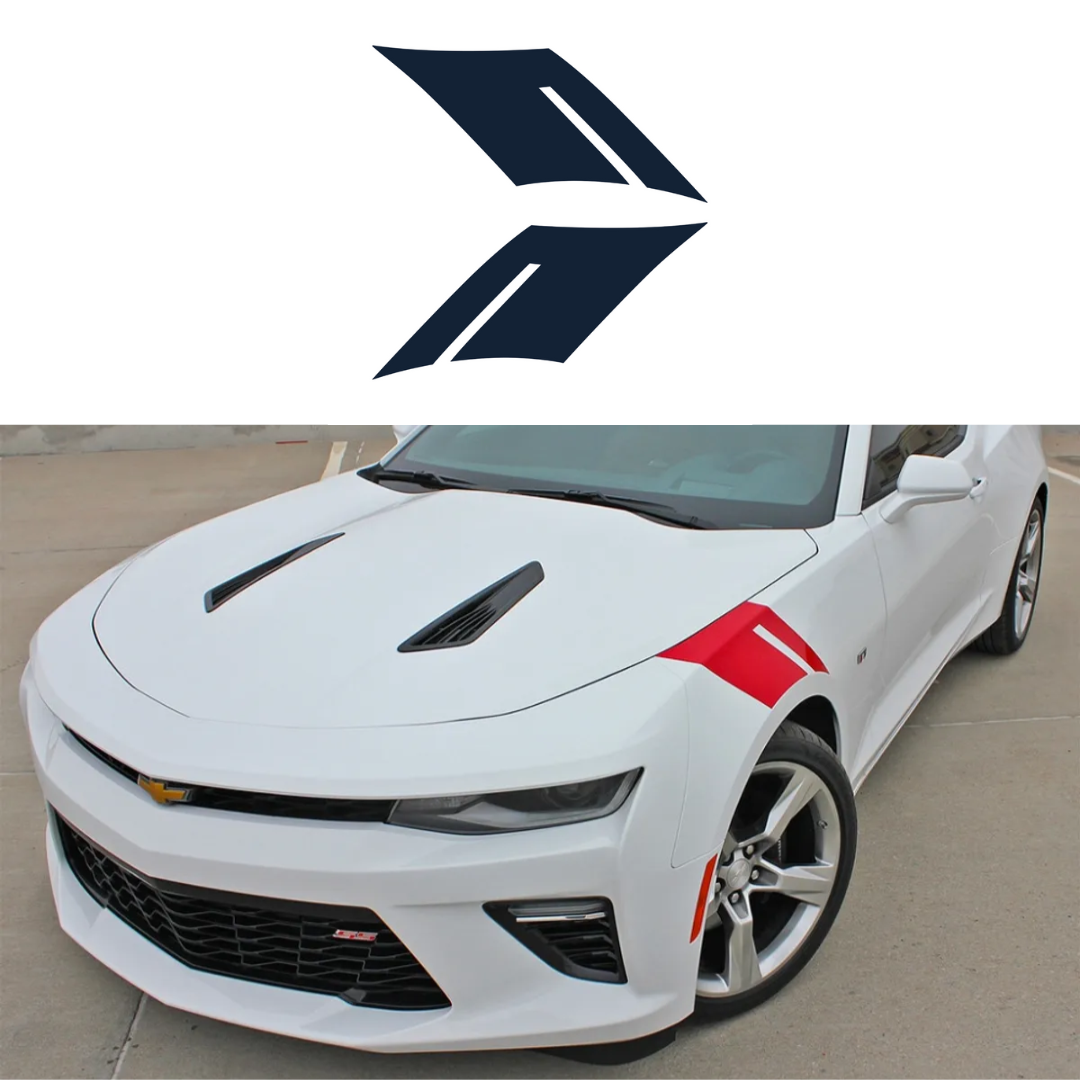 2016-2023 Chevrolet Camaro Fender Accent Hash Stripe Decal - Gloss Blue - Left & Right Side - CA