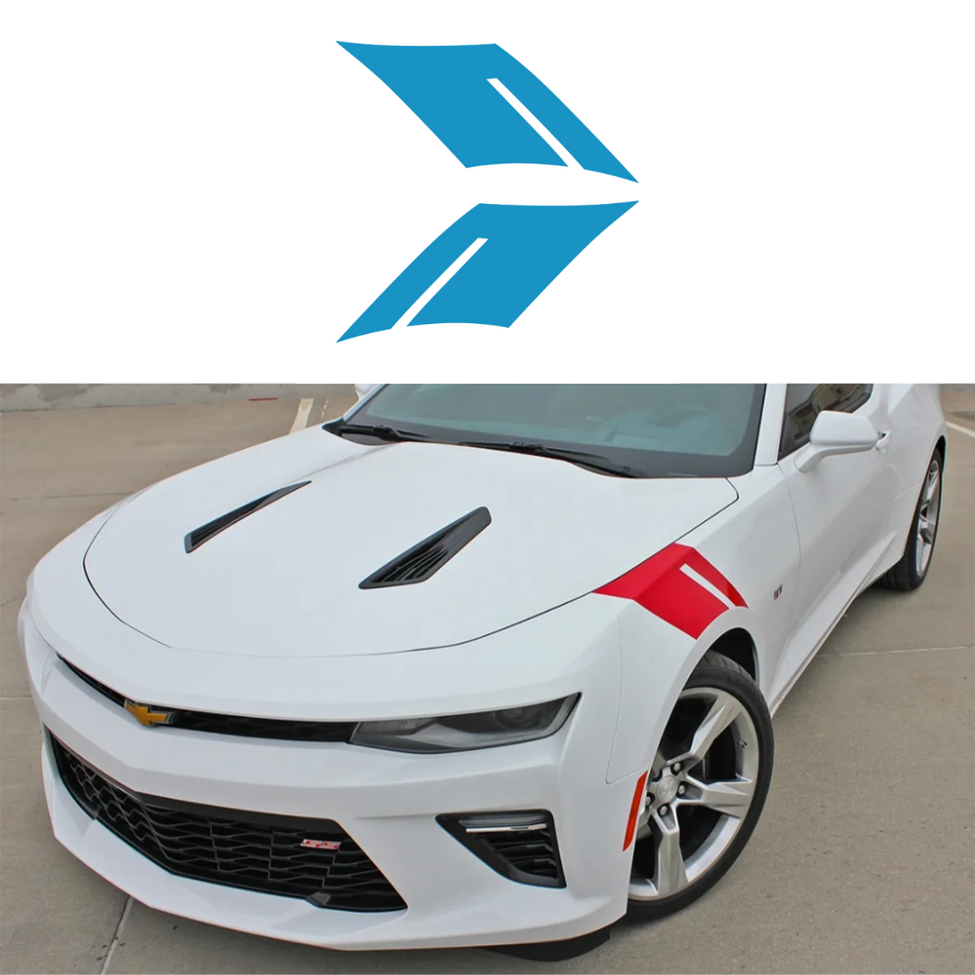 2016-2023 Chevrolet Camaro Fender Accent Hash Stripe Decal - Gloss Tension Blue - Left & Right Side - CA