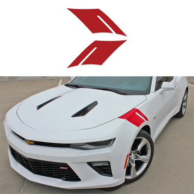 2016-2023 Chevrolet Camaro Fender Accent Hash Stripe Decal - Gloss Red - Left & Right Side
