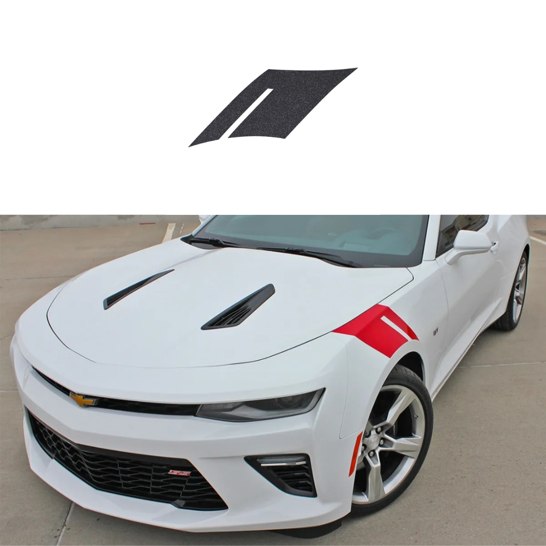 2016-2023 Chevrolet Camaro Fender Accent Hash Stripe Decal - Carbon Flash Metallic - Passenger Side Only - CA