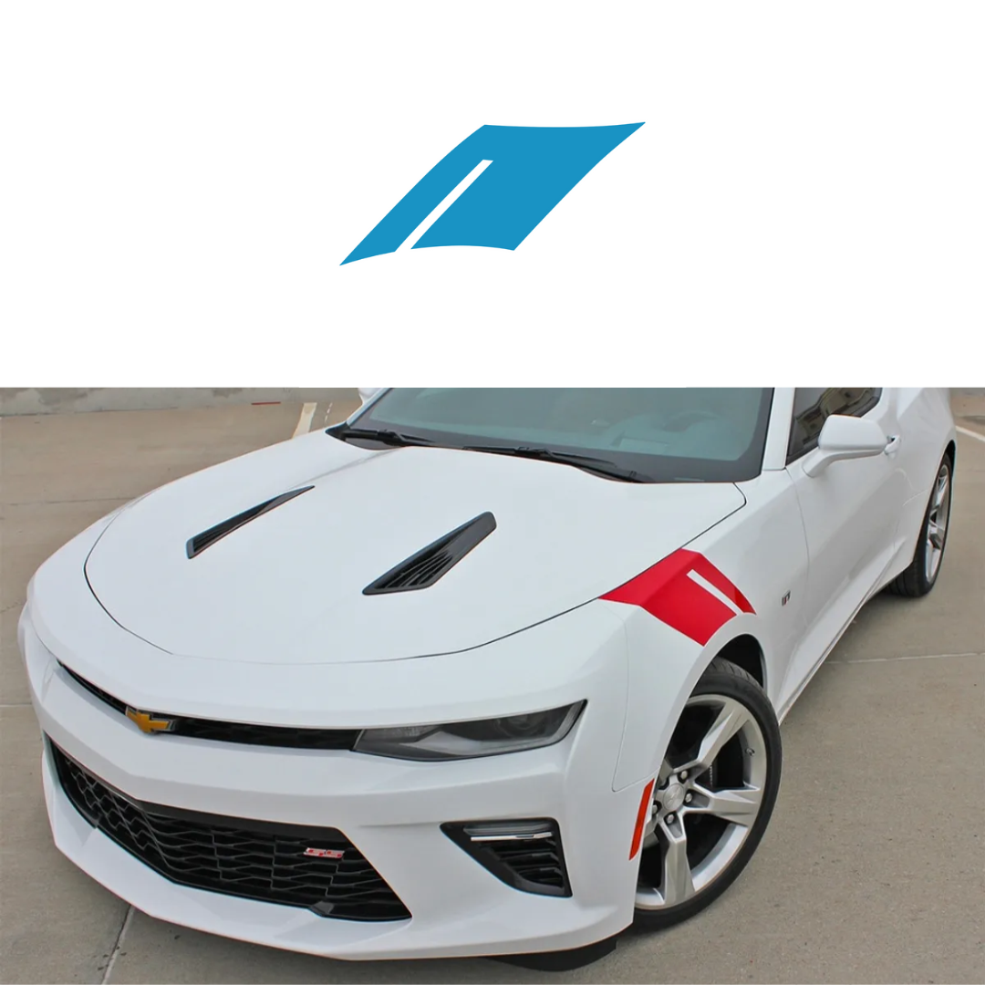 2016-2023 Chevrolet Camaro Fender Accent Hash Stripe Decal - Gloss Tension Blue - Passenger Side Only - CA