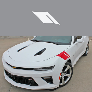 2016-2023 Chevrolet Camaro Fender Accent Hash Stripe Decal - Matte White - Driver Side Only