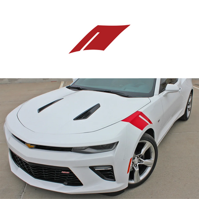 2016-2023 Chevrolet Camaro Fender Accent Hash Stripe Decal - Gloss Red - Passenger Side Only