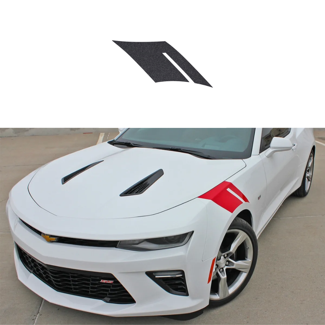 2016-2023 Chevrolet Camaro Fender Accent Hash Stripe Decal - Carbon Flash Metallic - Driver Side Only - CA