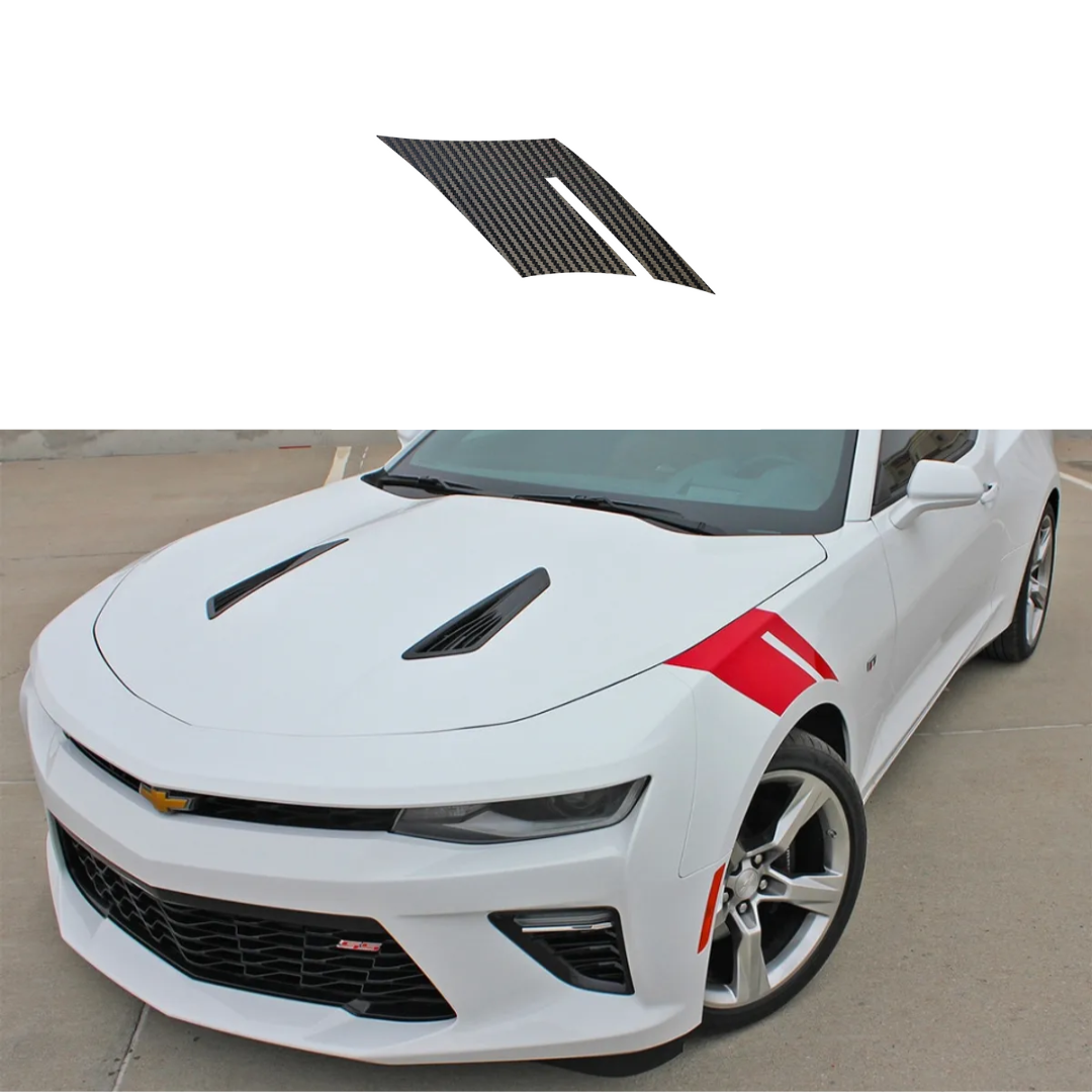 2016-2023 Chevrolet Camaro Fender Accent Hash Stripe Decal - Black Carbon Fiber - Driver Side Only