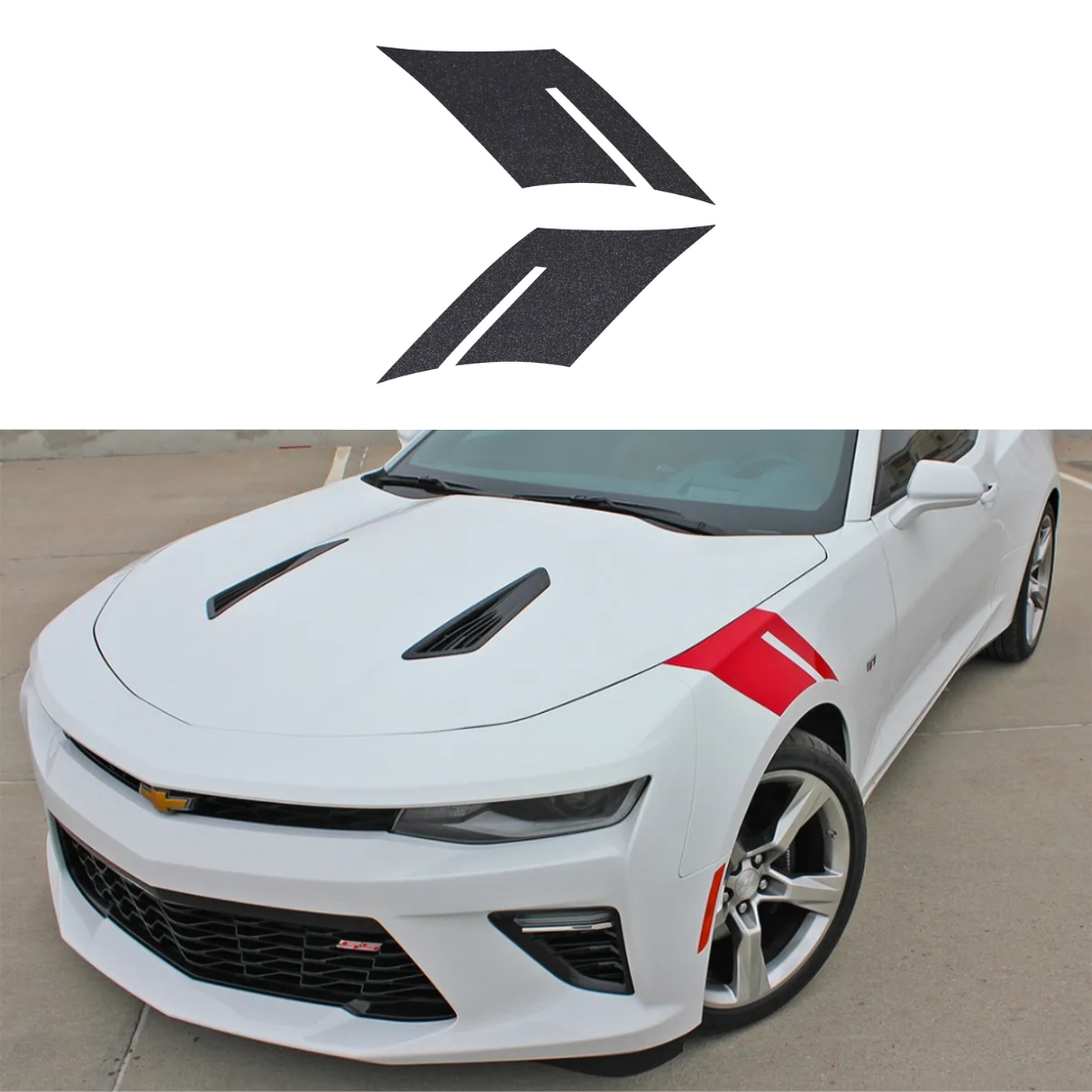 2016-2023 Chevrolet Camaro Fender Accent Hash Stripe Decal - Carbon Flash Metallic - Left & Right Side