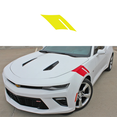 2016-2023 Chevrolet Camaro Fender Accent Hash Stripe Decal - Gloss Yellow - Driver Side Only