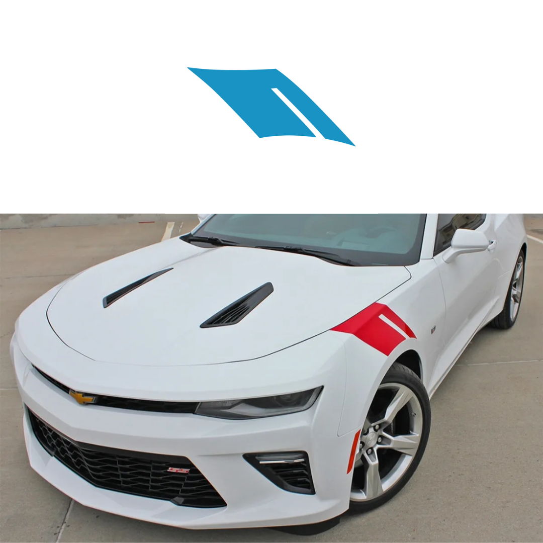 2016-2023 Chevrolet Camaro Fender Accent Hash Stripe Decal - Gloss Tension Blue - Driver Side Only - CA