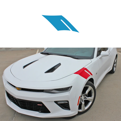 2016-2023 Chevrolet Camaro Fender Accent Hash Stripe Decal - Gloss Tension Blue - Driver Side Only