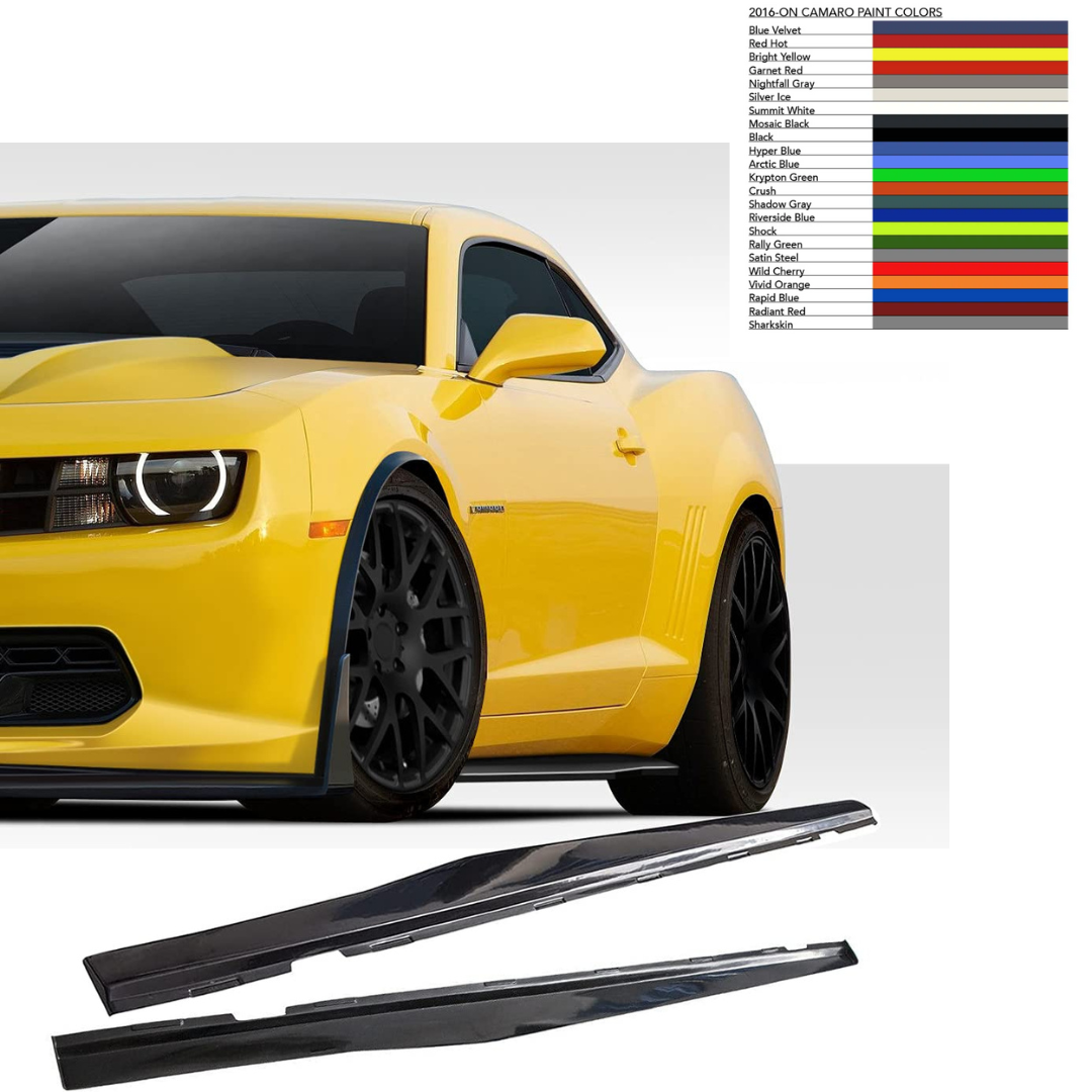 2016-2023 Chevrolet Camaro Custom Painted ZL1 Factory Style Side Skirts - CA