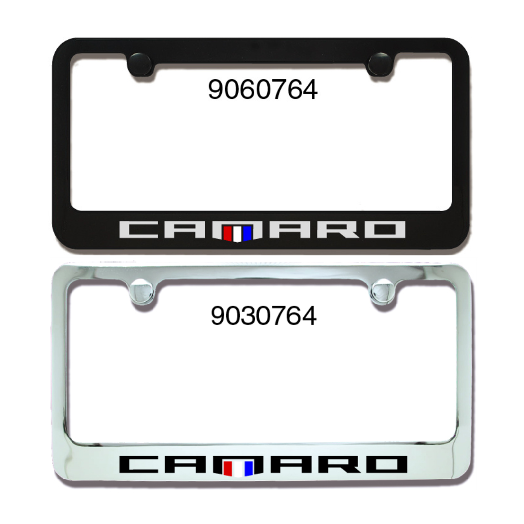 Camaro Tri-Bar Ultra Series Metal Engraved License Plate Frame