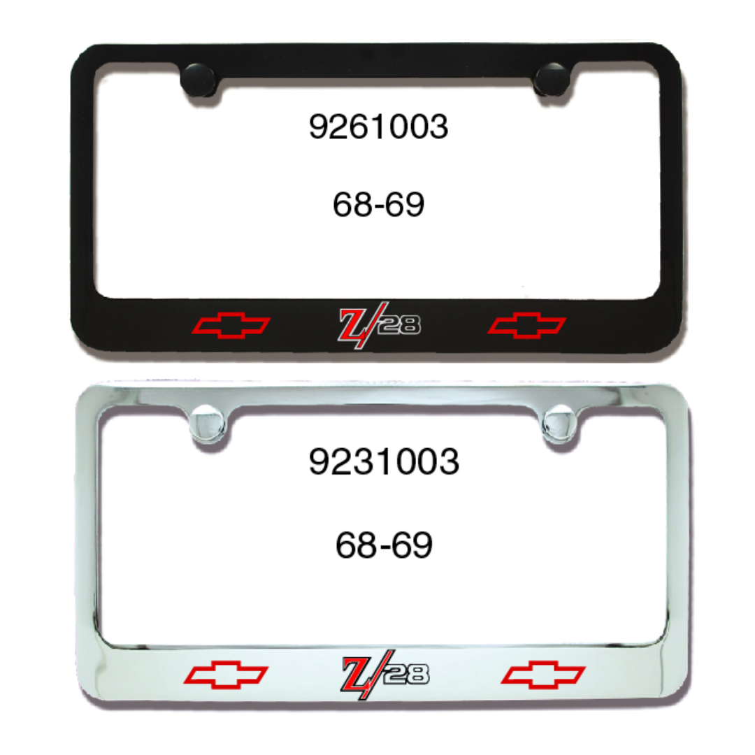 Camaro Z/28 1969 Ultra Series Metal Engraved License Plate Frame