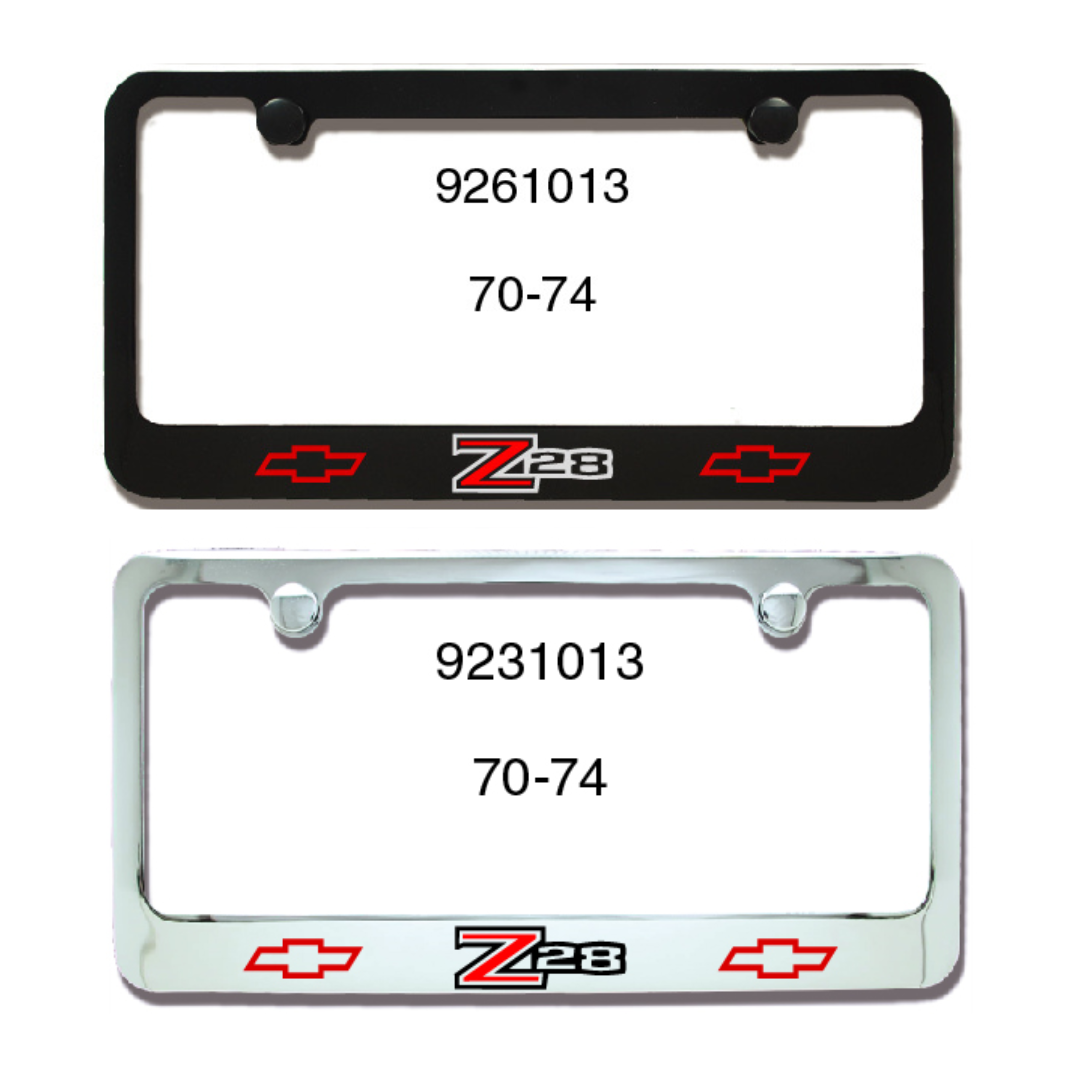 Camaro Z/28 1970-1974 Ultra Series Metal Engraved License Plate Frame